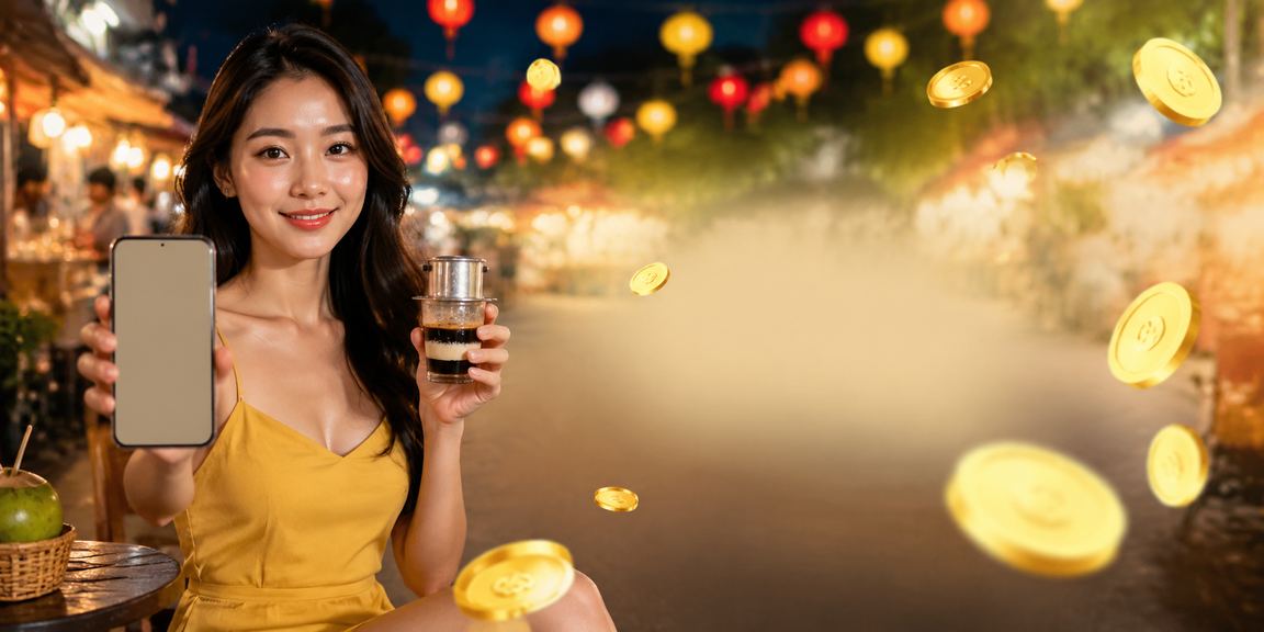 Người dùng Hà Nội tra cứu FAQ 150gr trên điện thoại bên ly cà phê