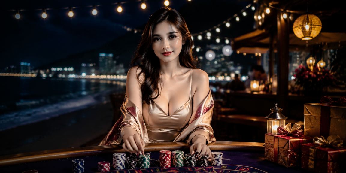 Người chơi thư giãn tại bãi biển Nha Trang và đặt cược thể thao trực tuyến trên điện thoại